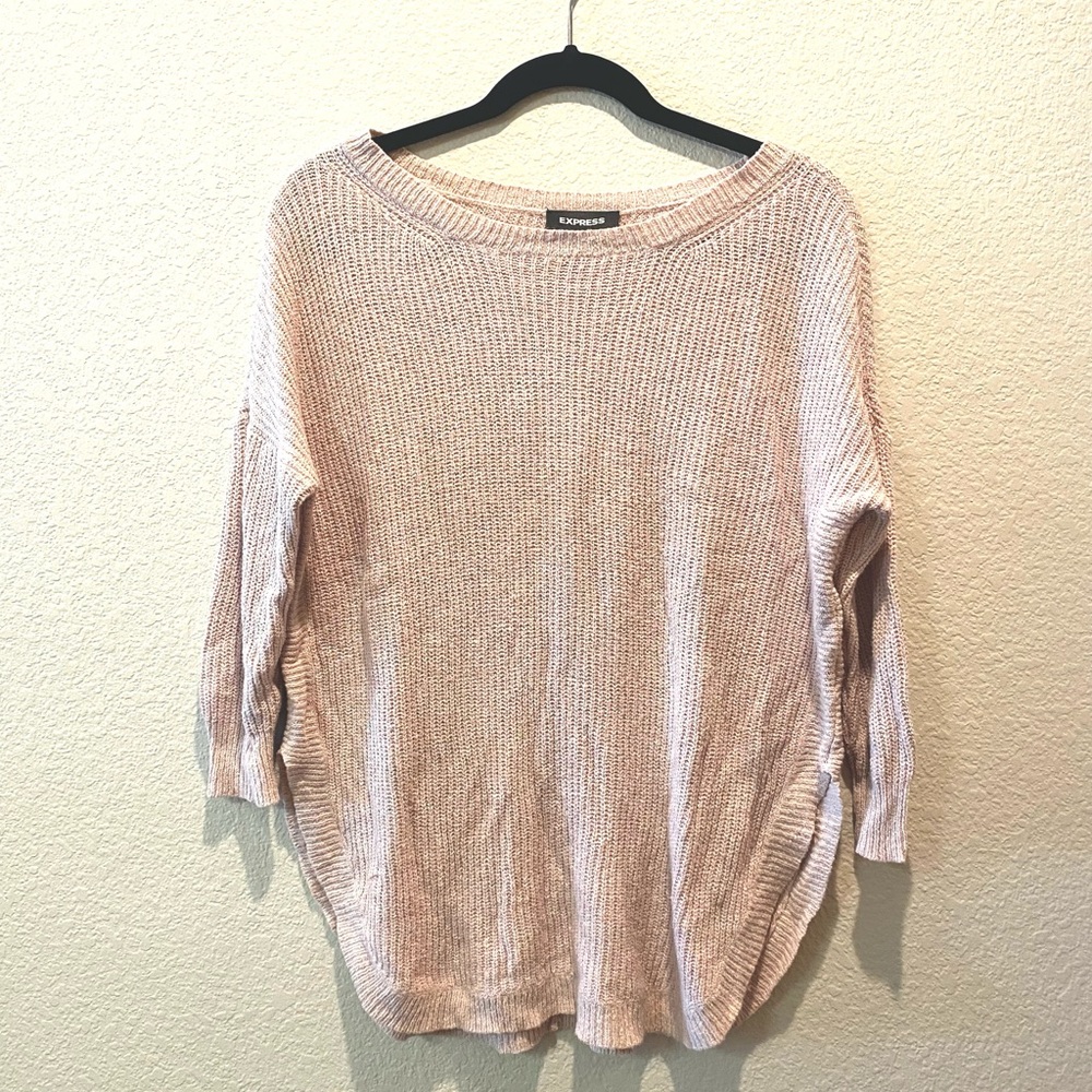 Express Light Pink Knit Sweater